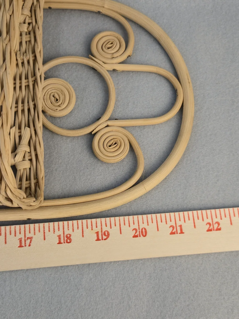 Vintage Interpur Woven Rattan 3 Tier Wall Hanging Mail Sorter Basket